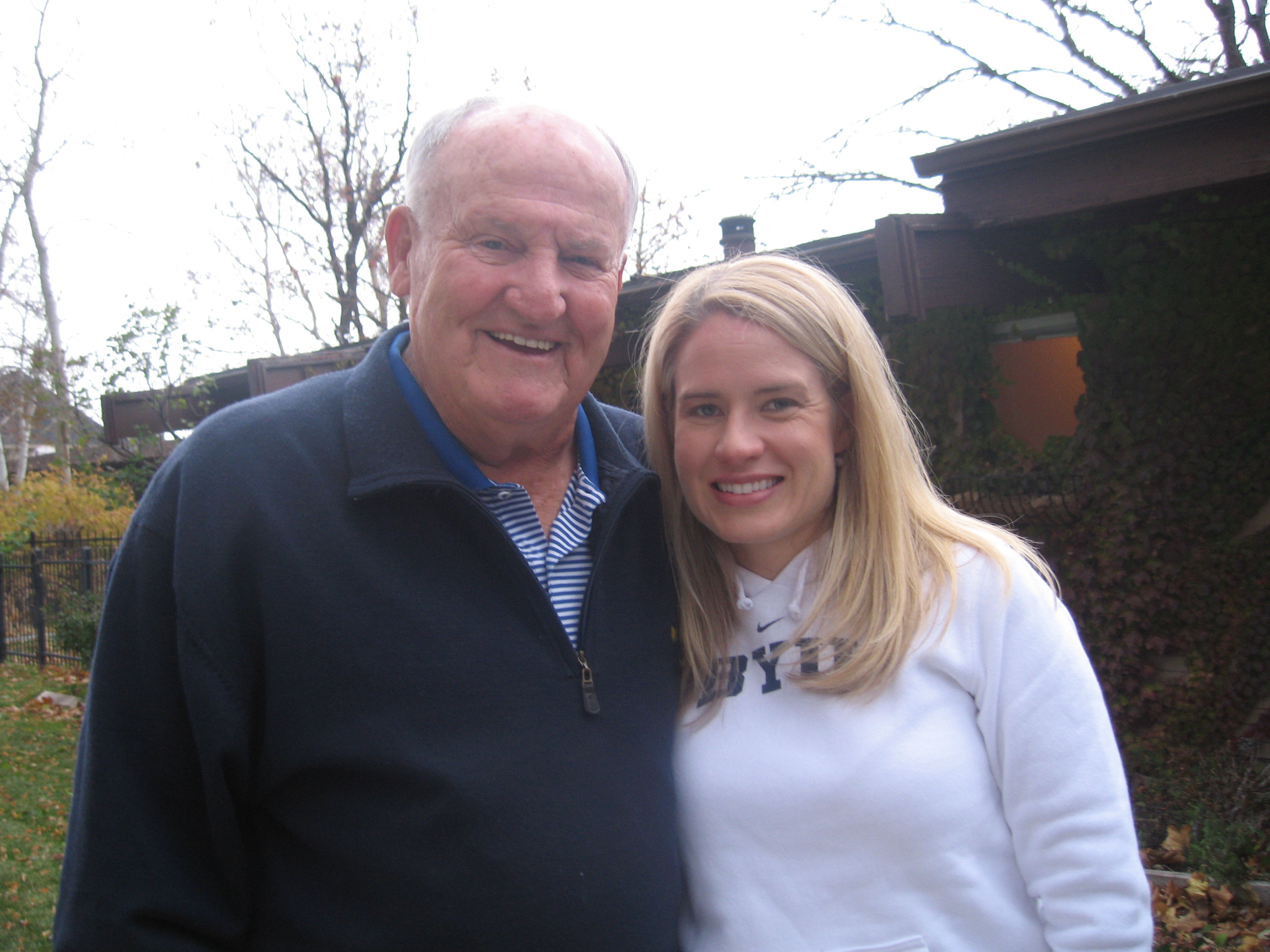 Liz with Lavell Edwards