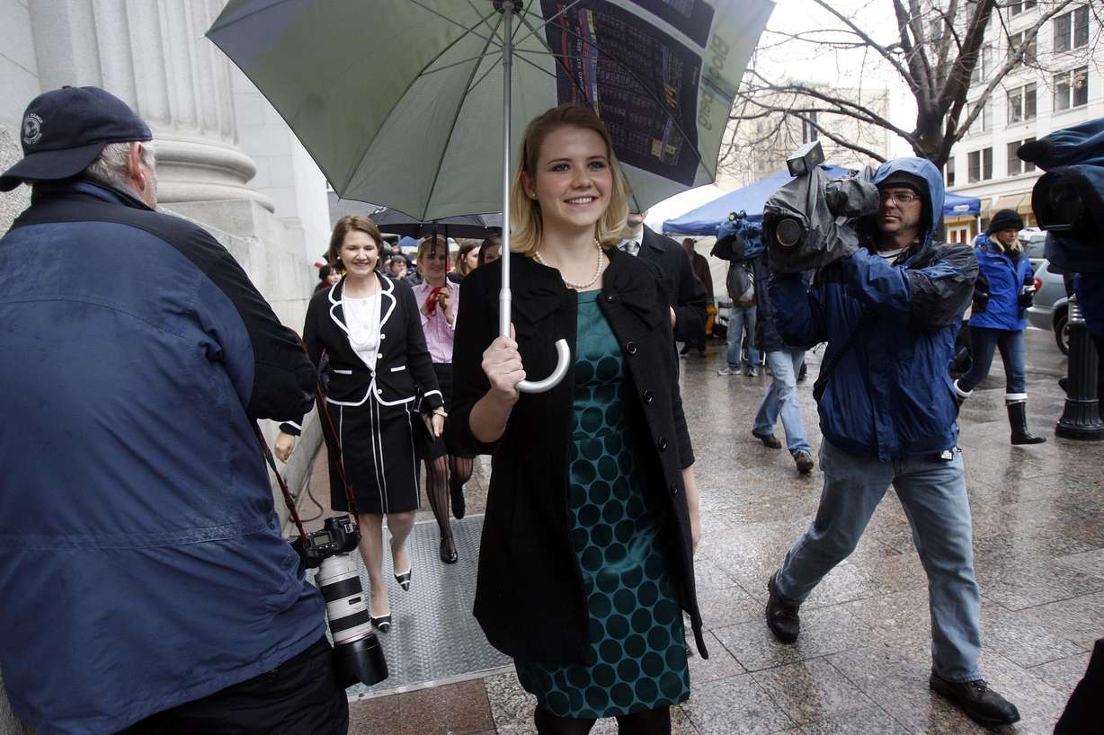 As the verdict was read, Elizabeth had a tiny smile on her face. Outside, she was beaming.