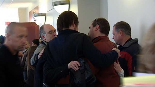 Kimberly Hain's family outside the courtroom.
