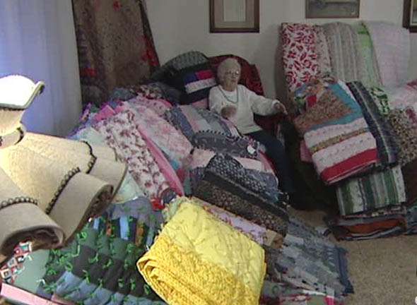 Lehi woman sews 95 colorful quilts, gets a High 5