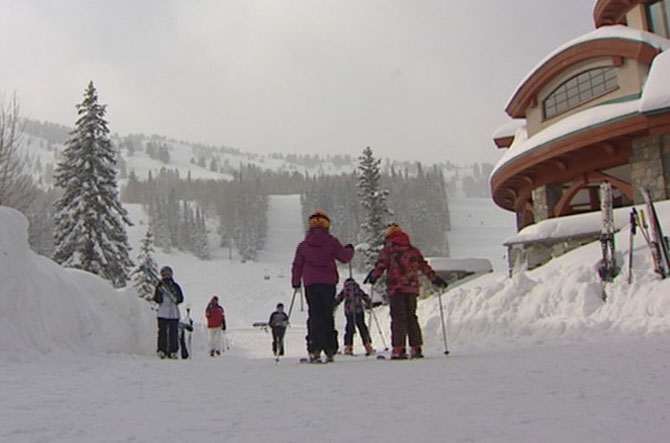 Kids bring their parents to the slopes