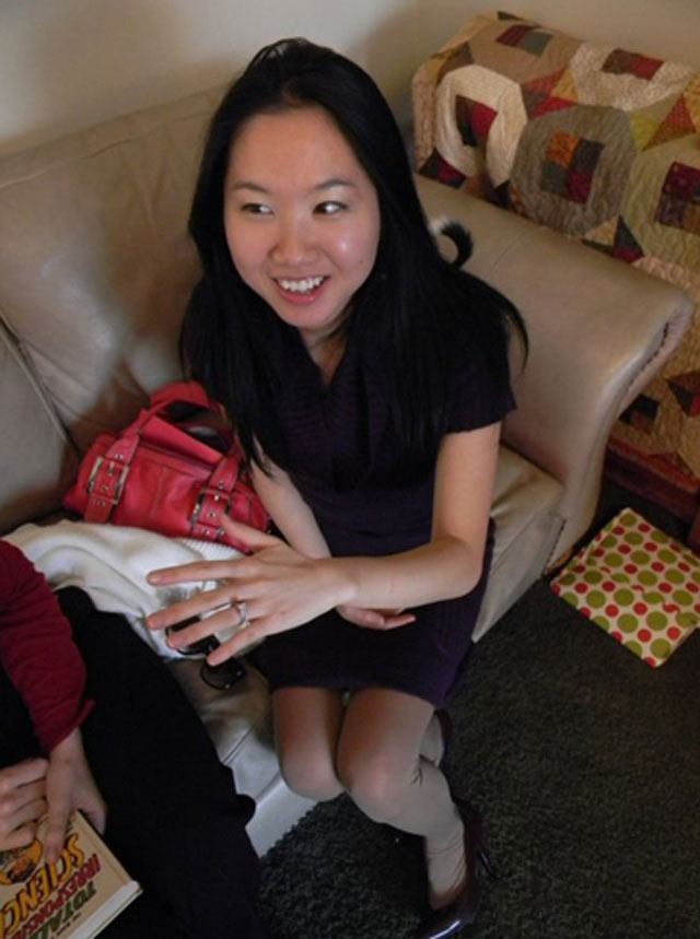 Kyoung-Hee Kim with her engagement ring