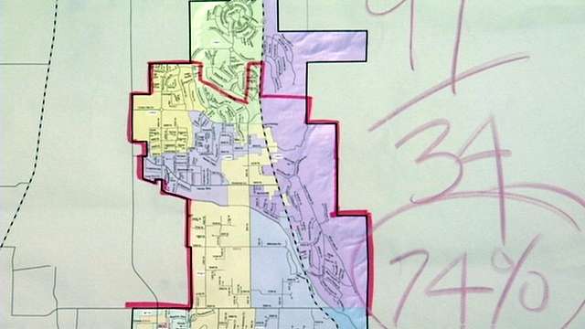 A boundaries map shows Rep. Craig Frank actually moved out of his district two years ago.