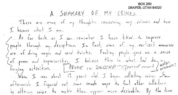 A copy of the handwritten letter. Click to enlarge, or click link above to read.