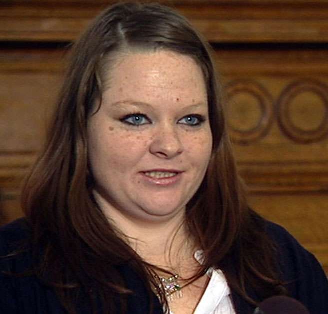 Kandas Prasad, a House of Hope client, talks during the Recovery Plus press conference Wednesday, Jan. 12, 2011.