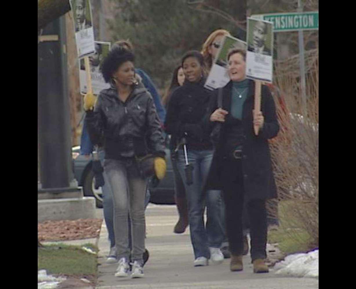 Students from Westminster College marched down 1300 East to demonstrate how King's legacy inspires them.