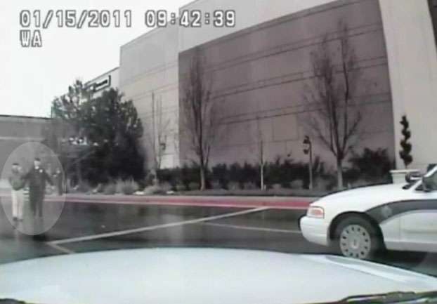 Taylor was handcuffed and detained for a few minutes on Saturday, while officers determined the guns were unloaded.