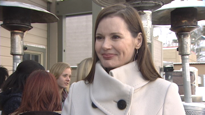Actress Geena Davis participated in a panel discussion on the objectification of women in American media