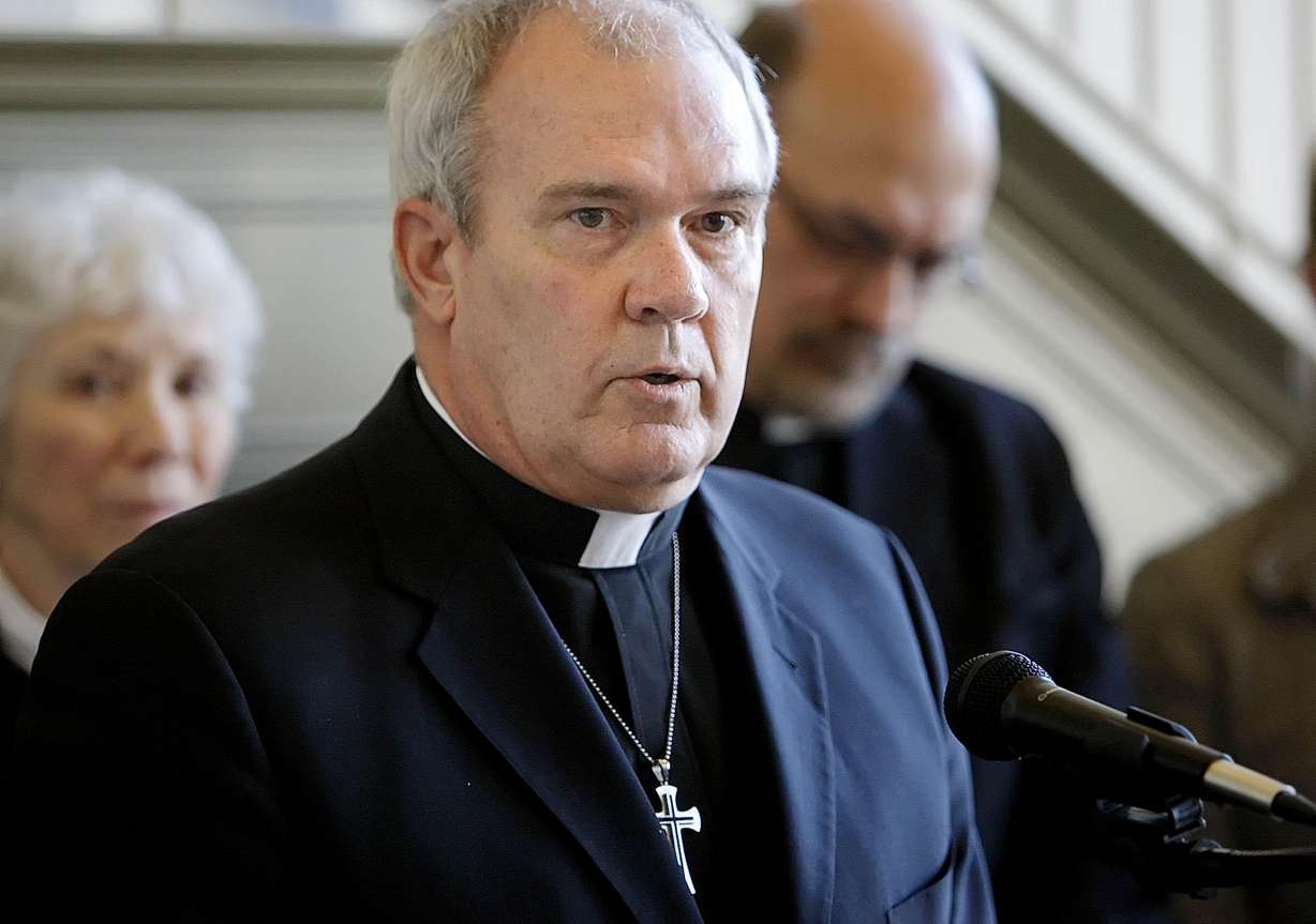 Reverend Steve Klemz of Zion Evangelical Lutheran Church, joins other local religious leaders in calling for comprehensive immigration reform Monday, Jan. 24, 2011 at a press conference at the Utah State Capitol.