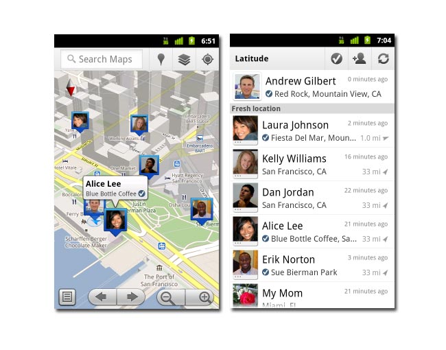 Google Latitude Check-ins Arrives With Google Maps 5.1 (video)