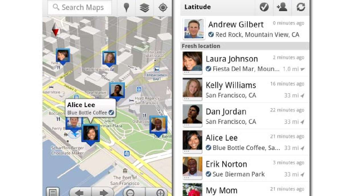 Google Latitude Check-ins Arrives With Google Maps 5.1 (video)