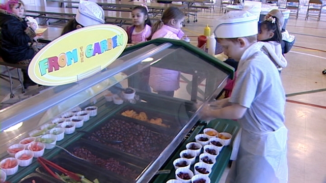 Students at Mill Creek Elementary understand the importance of healthy eating, and it's up to them to decide what goes in their basket at lunchtime.