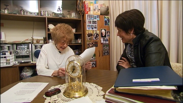 Jane Petty shares some of her jokes with KSL's Kathy Aiken
