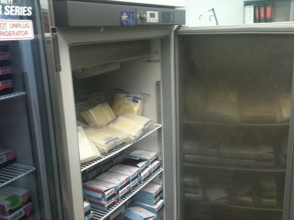 Donated breast milk is stored at the University of Utah's Redwood Health Center in South Salt Lake.