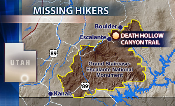 Hikers Found on Ledge in Garfield County