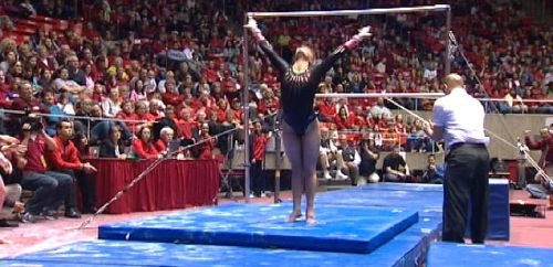 Mcallister Leads Ute Gymnasts Past Michigan Ksl Com