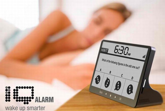 IQ Alarm Clock Quizzes Your Brain Awake