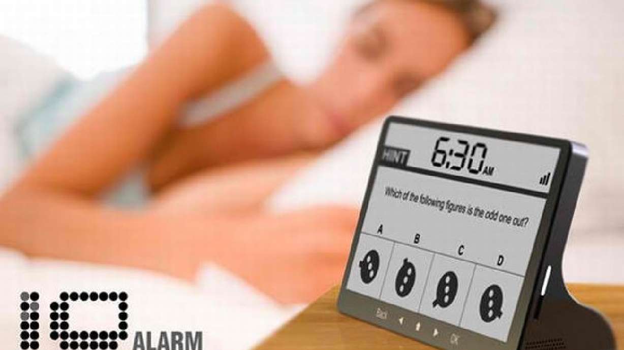 IQ Alarm Clock Quizzes Your Brain Awake