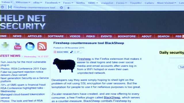 Program allows unauthorized access on unsecured web connection