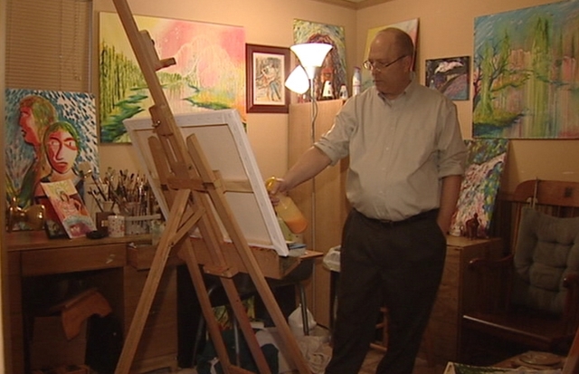 Dr. Walt Brodis has found peace and healing through his unique artwork.