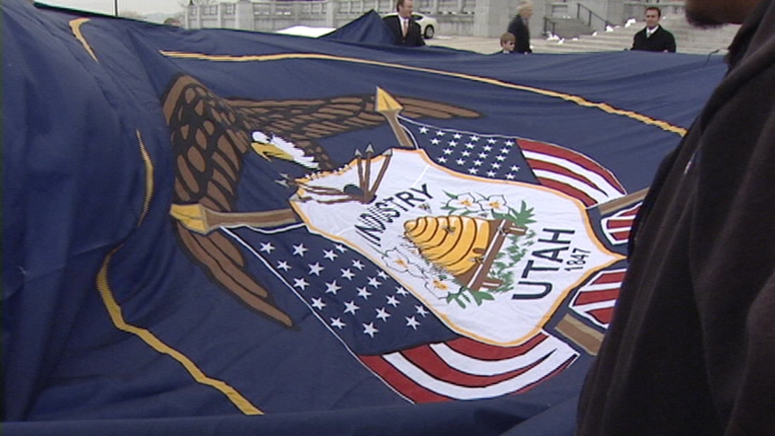 Utahns celebrate first State Flag Day