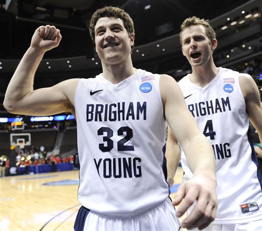 Former BYU Cougars Jimmer Fredette and Jackson
Emery.