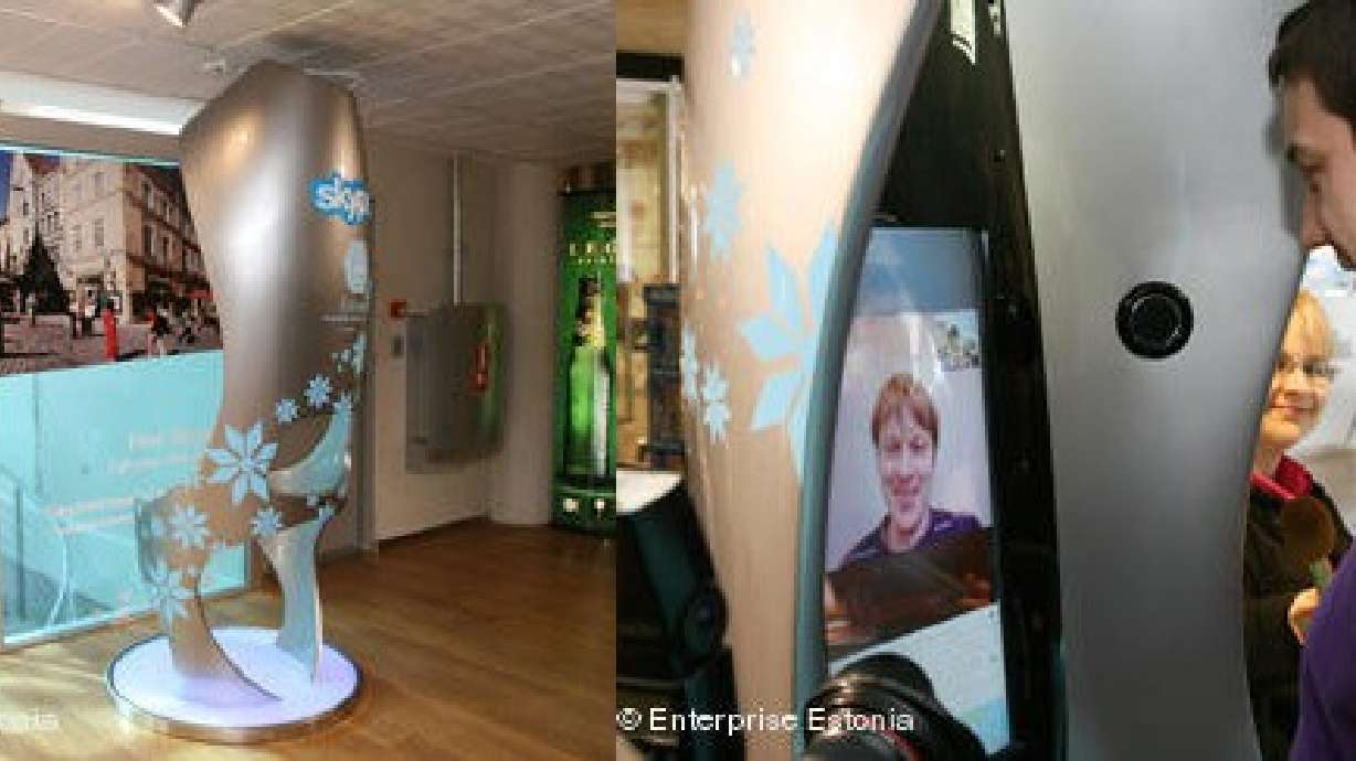 First 'Skype booth' opens at Estonian airport as company reaches 30 million simultaneous users