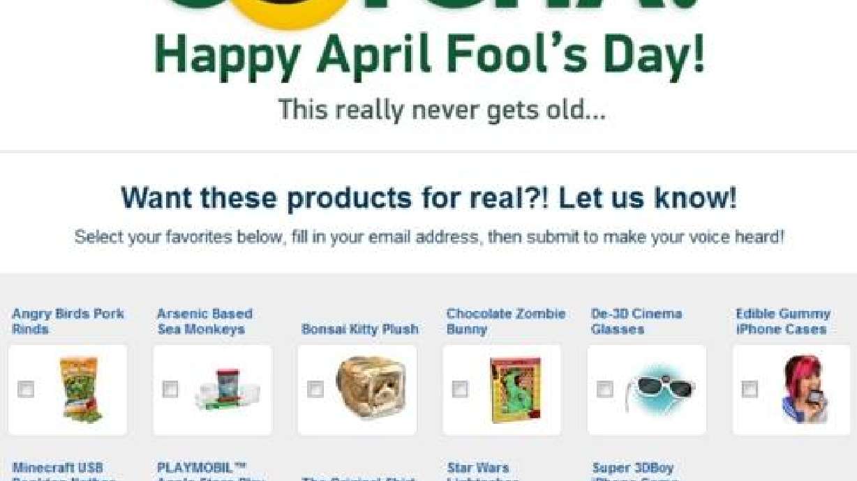ThinkGeek April Foold Prank Round-Up of the Day