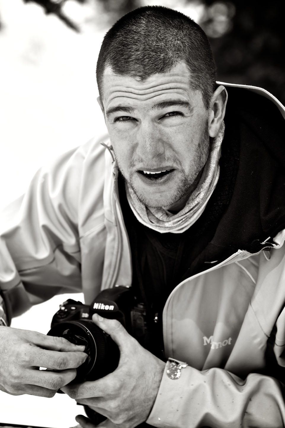 Garrett was a professional photographer who traveled the world to take vivid photographs of climbers and skiers.