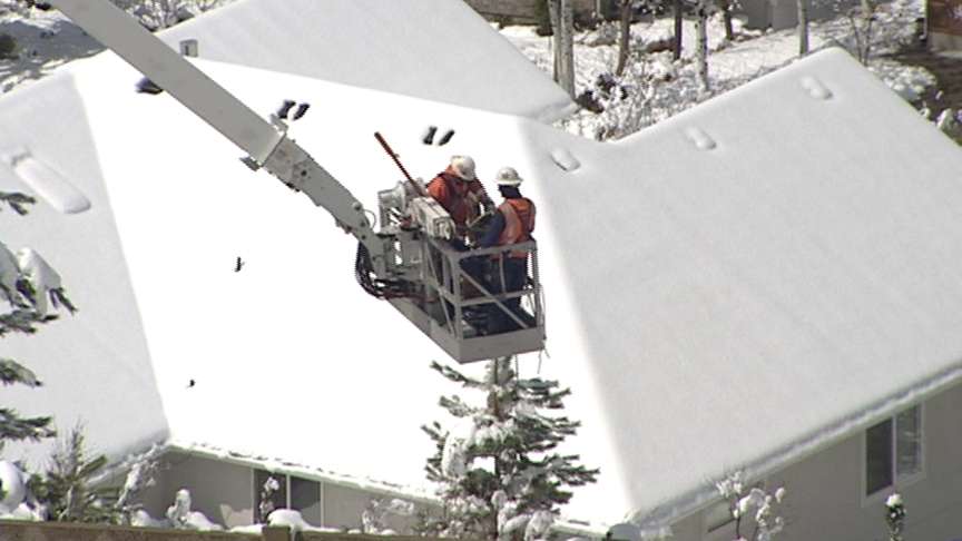 The wet, heavy snow led to power outages throughout the Salt Lake Valley, at one point leaving nearly 29,000 in the dark.
