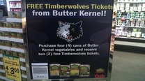 Four Cans Of Corn Will Get You Two Tickets To A Timberwolves Game [It Has Come To This]