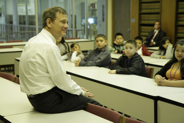 Chief Justice John Roberts visits the U.'s law school