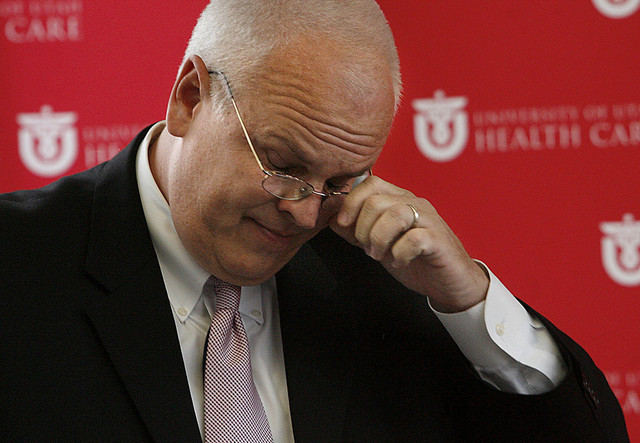 Brent McPhie recalls the loving care his father received during the last six months of his life during a ribbon cutting ceremony at the palliative care unit at the University Hospital in Salt Lake City on Thursday, April 7, 2011. (Laura Seitz, Deseret News)