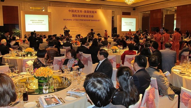 The Wuhan-Utah Friendship Banquet in Beijing attended by Utah Gov. Gary Herbert during his trip to China, Sunday, April 10, 2011. (Bob Brown, KSL News)