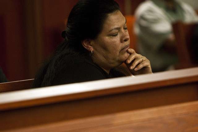 Faviola's mother Rosa Hernandez attends the sentencing of her daughter's killer, Miguel Mateos-Martinez.
