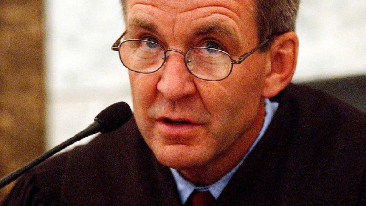 U.S. District Judge Dee Benson speaks in his courtroom on Aug. 22, 2003.