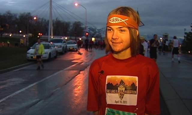 At 15, Aaron Papst was the youngest runner to enter the Salt Lake Marathon this year. He finished the race in under four hours.