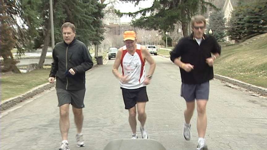 Richard Carling runs regularly with his political buddies as he trains for upcoming marathons.