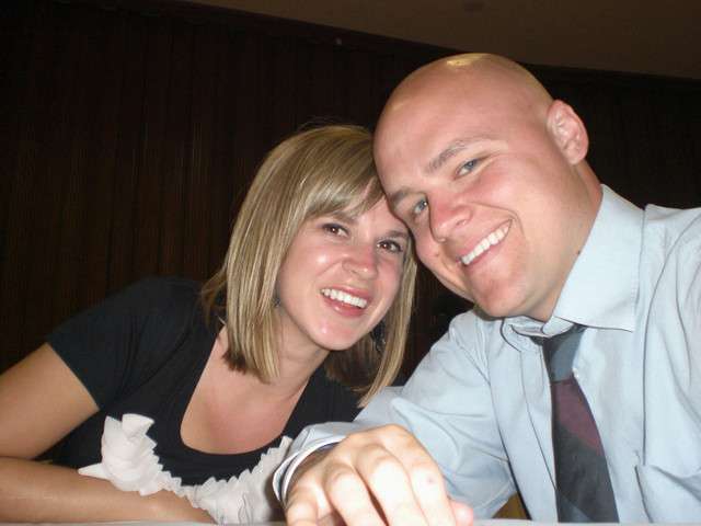 Daniel Hedlund, pictured with wife Melanie, is undergoing treatment of osteosarcoma. He was diagnosed three weeks after their wedding, and now his cancer has resurfaced for the second time.