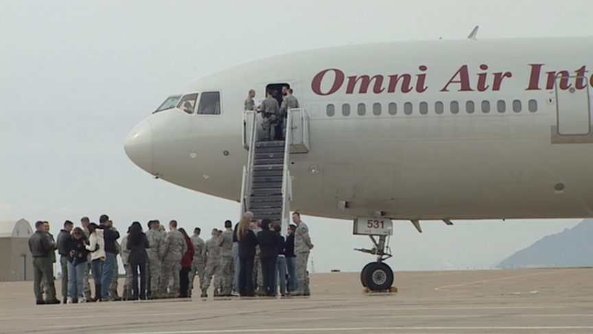 More than 200 airmen from the 388th and 419th fighter wings arrived home Saturday afternoon after a nearly seven-month deployment to Bagram Airfield, Afghanistan.