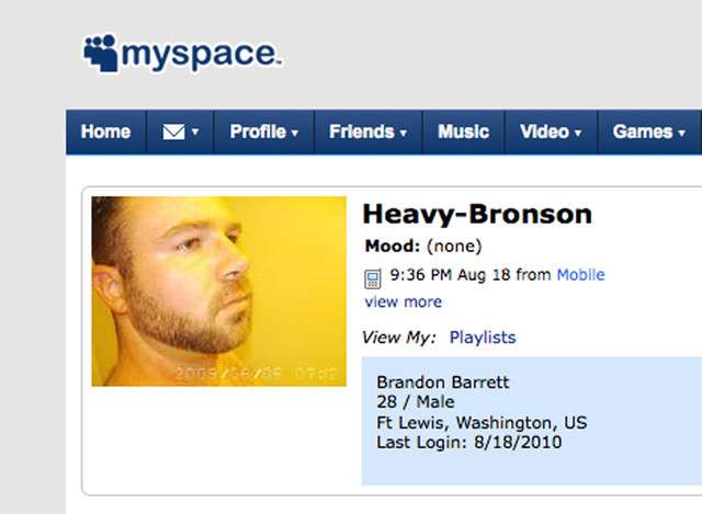 Barrett had an intense conversation with a friend on MySpace and sent a number of cryptic text before the shooting.