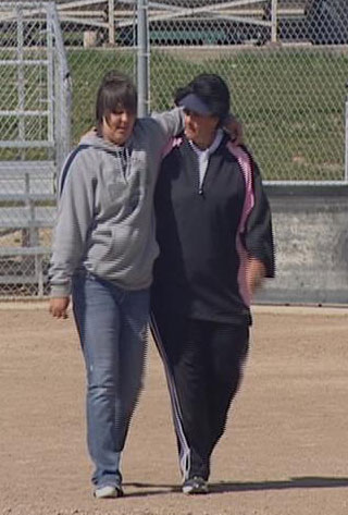 Shelby Abeyta, left, and Kathy Howa, right, are both cancer survivors.