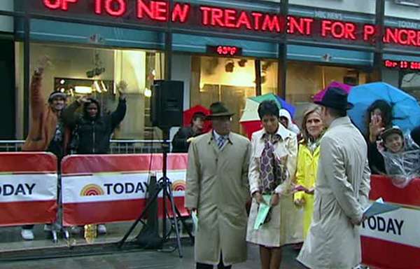 The Today Show moves outside in New York City.