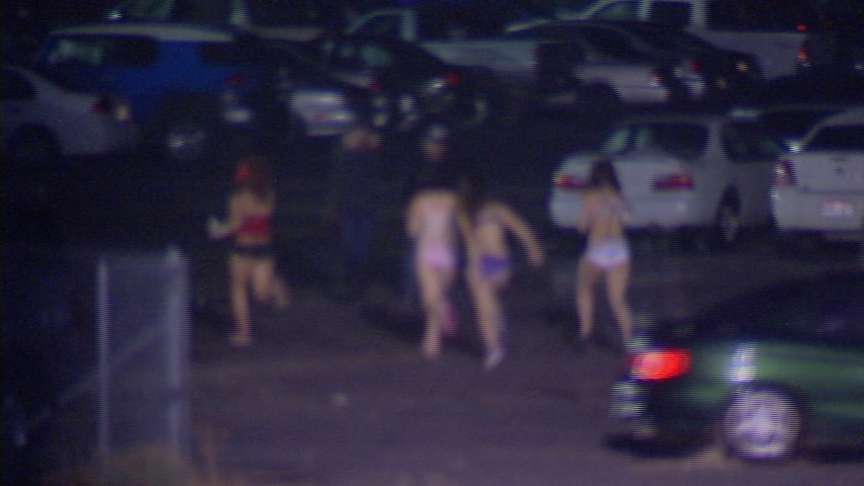 Ariana Grow says rave apparel is "pants down, shirts off," as evidenced by a group of girls seen running from a Saltair rave.