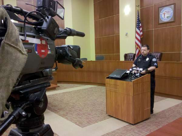 West Wendover police hold a news conference Thursday morning, May 12, 2011.