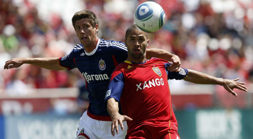 In most situations this foul on Saborio in the 15th minute would of been a straight red card.