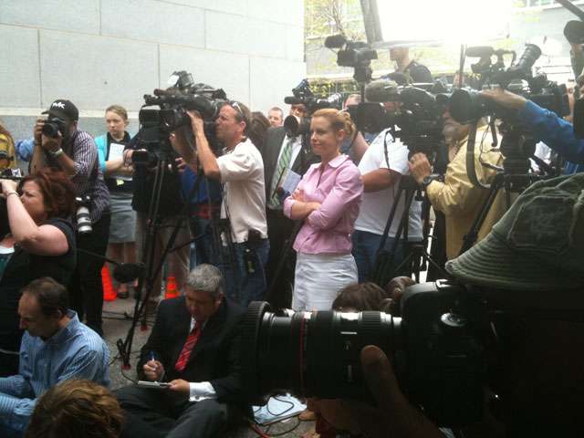 Elizabeth Smart spoke to a crowd of reporters after the sentencing of her kidnapper, Brian David Mitchell, who will spend life in prison.