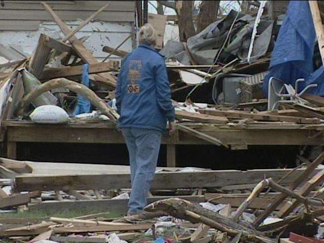 Residents began trying to find whatever they could of their belongings out of the wreckage.
