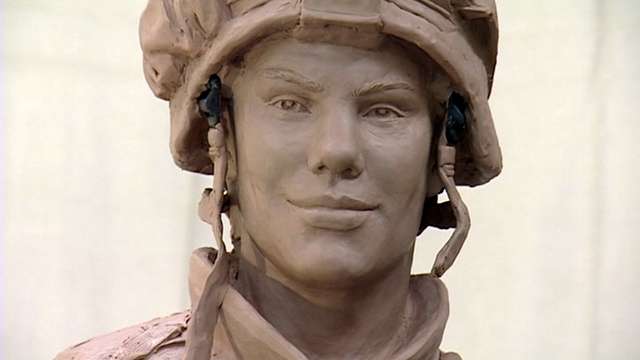 The statue, which took more than six months to create, is now in the process of being cast in bronze.