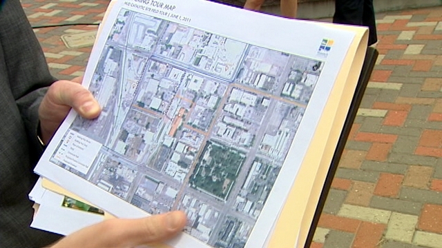 A map of the potential Trax route connecting the west Salt Lake area to downtown.